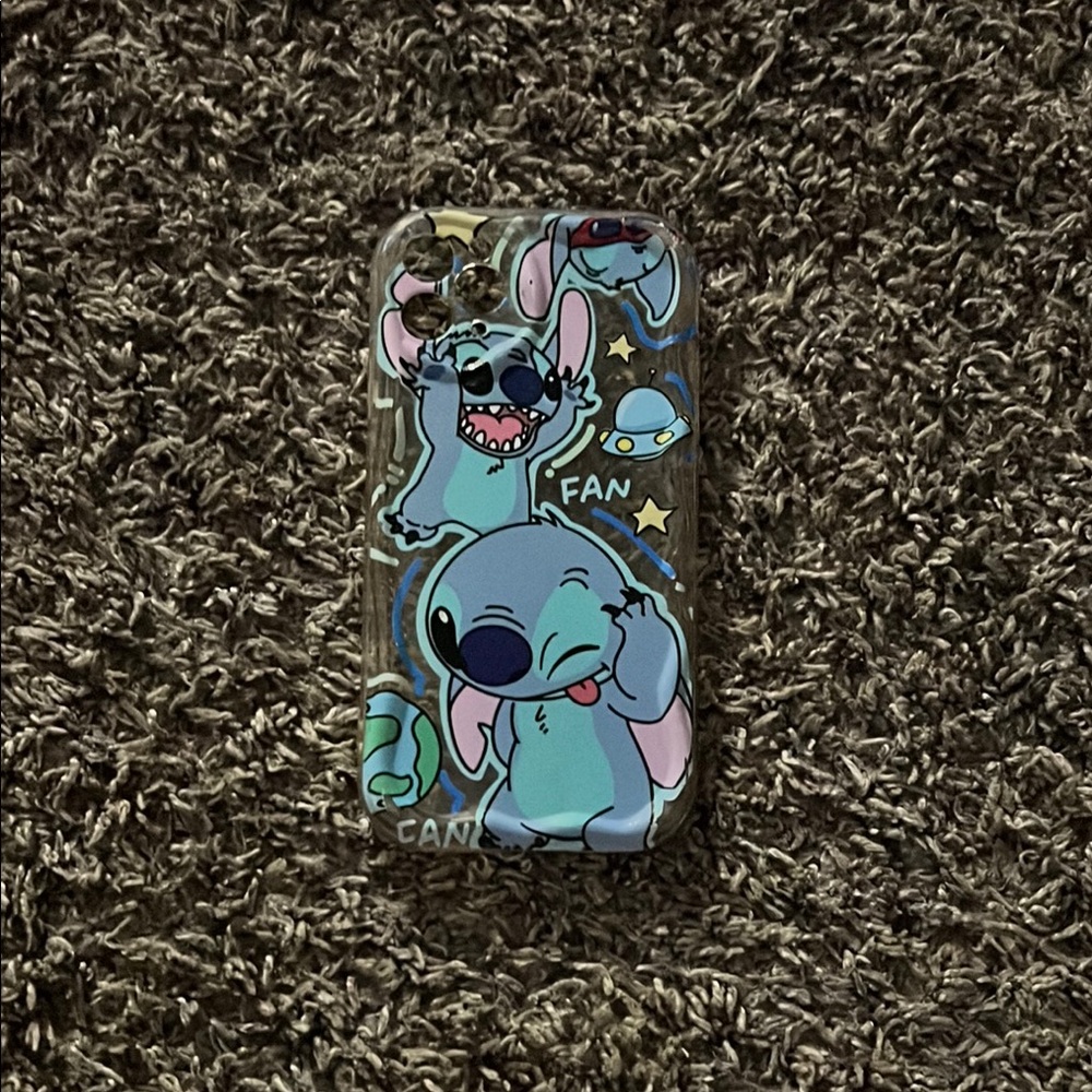 Blue Stitch Phone Case with Playful Design